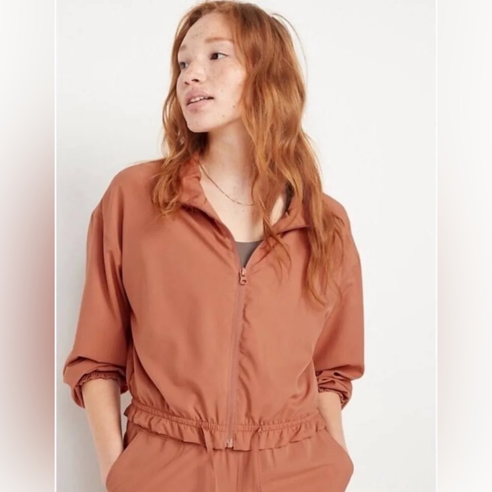 Old Navy StretchTech Loose Cropped Full-Zip Jacket & Crop Wide Leg Pants Set XSP